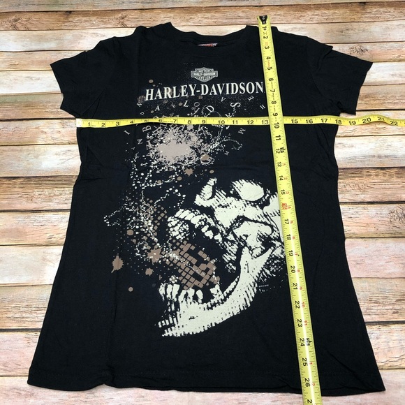 Harley-Davidson Skull Short Sleeve Tee Shirt - Picture 5 of 7